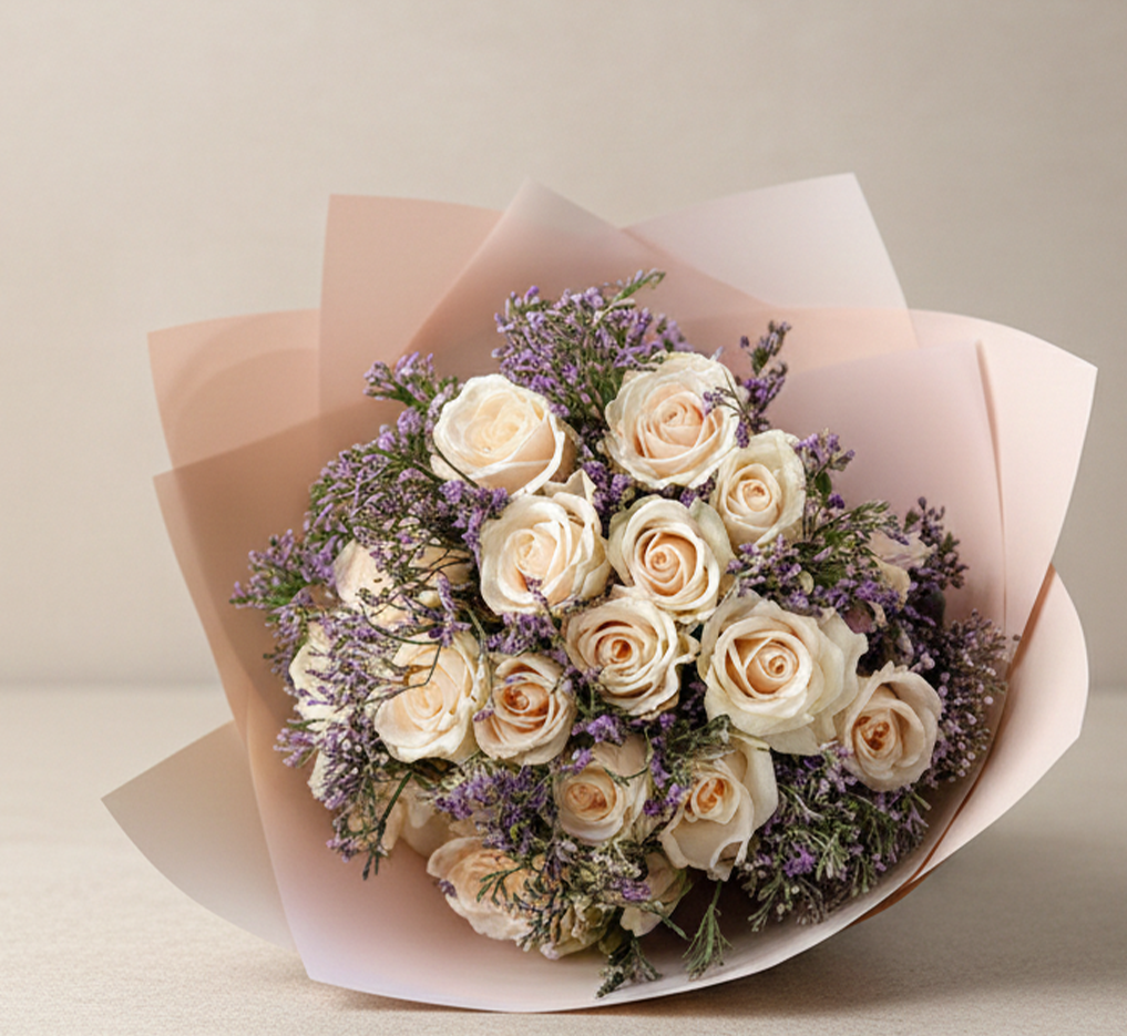 The "Lavender Cream" Bouquet