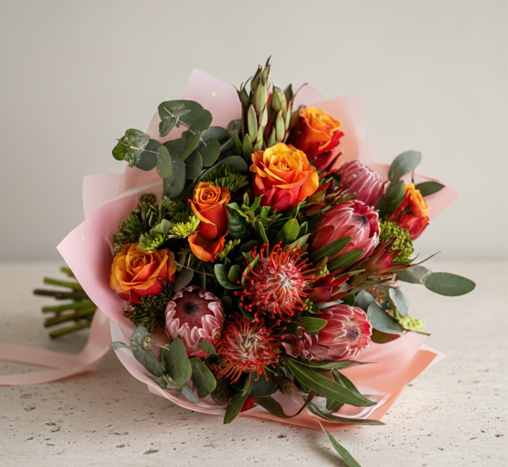The "Fynbos Flame" Bouquet