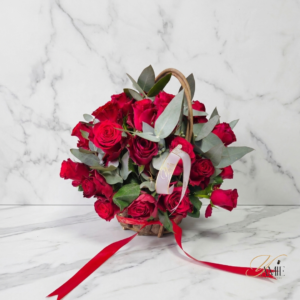 The African Love Basket Large — fresh flower arrangement delivered by Yamie Floral Studio