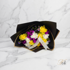 The Golden Serenity Bouquet Medium — fresh flower arrangement delivered by Yamie Floral Studio