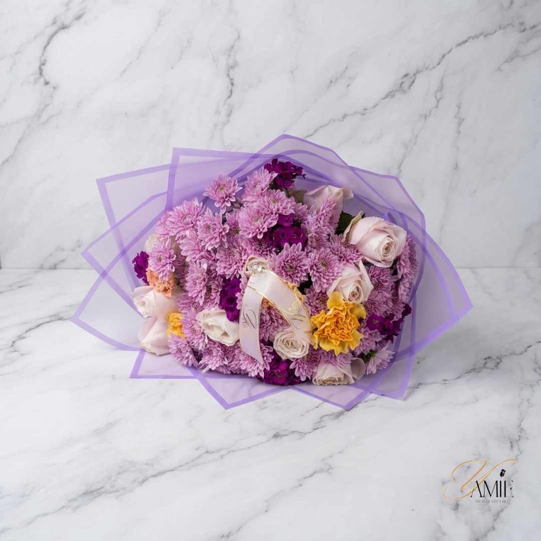 The Lavender Garden Charm Bouquet Medium The Lavender Garden Charm Bouquet Medium