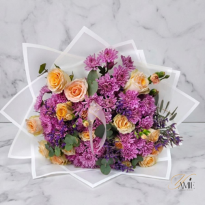 The Sunrise Blush Bouquet X-Large - fresh flower arrangement delivered by Yamie Floral Studio